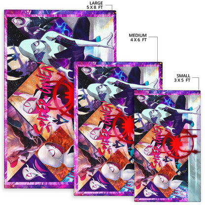 Spider Gwen Into The Spiderverse Area Rug Movie Home Decor Custom For Fans NT051002