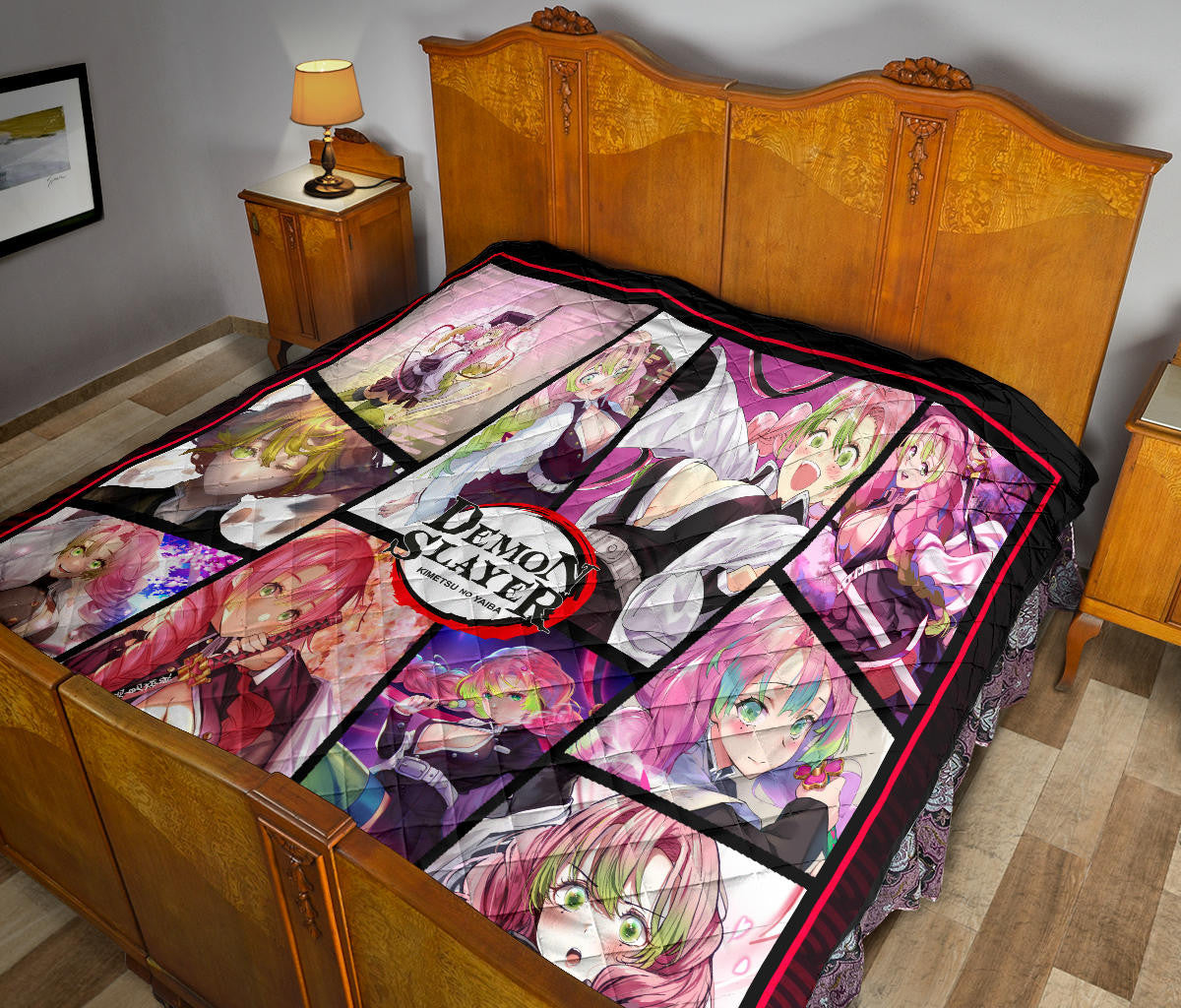 Mitsuri Kanroji Love Hashira Demon Slayer Area Rug Anime Home Decor Custom For Fans NA052004