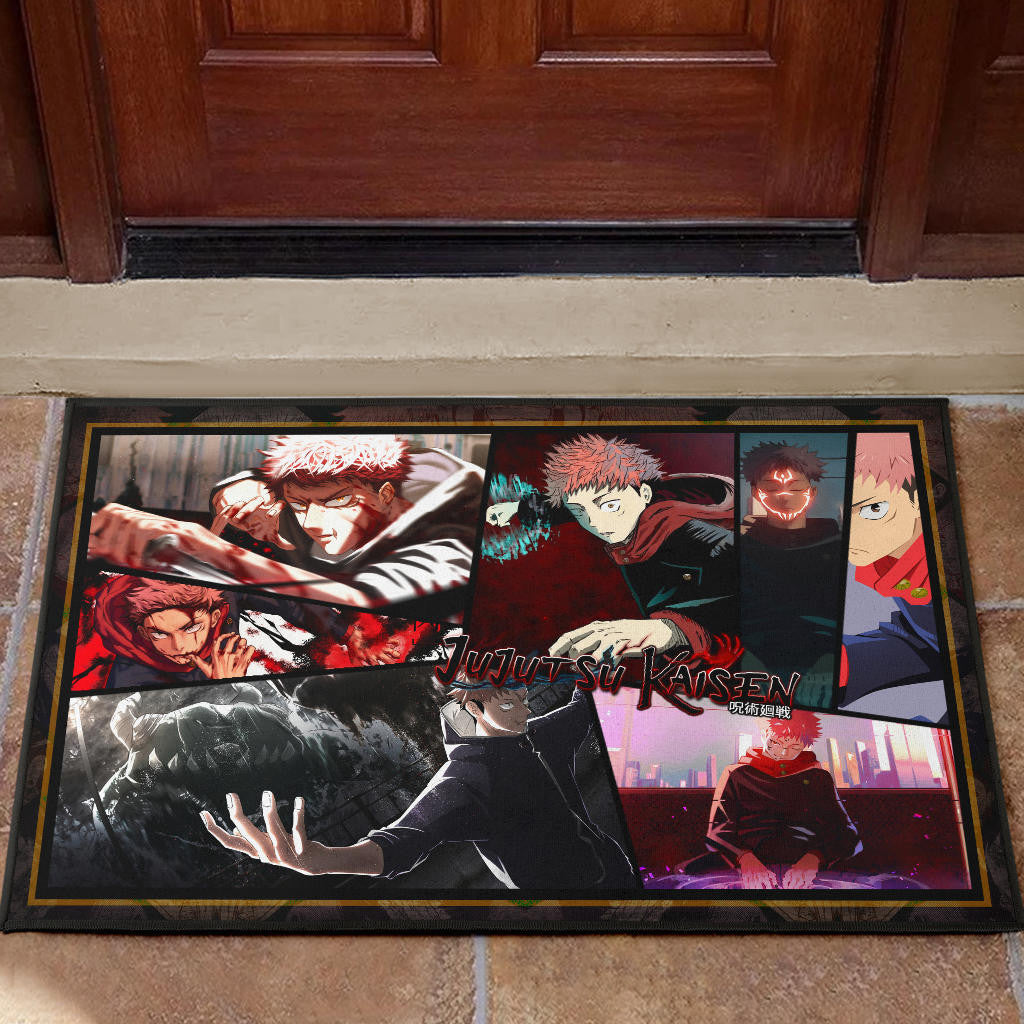 Itadori Yuji Jujutsu Kaisen Door Mat Anime Home Decor Custom For Fans NA052003