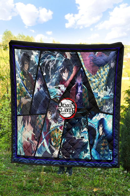 Giyu Tomioka Water Hashira Demon Slayer Area Rug Anime Home Decor Custom For Fans NA052007