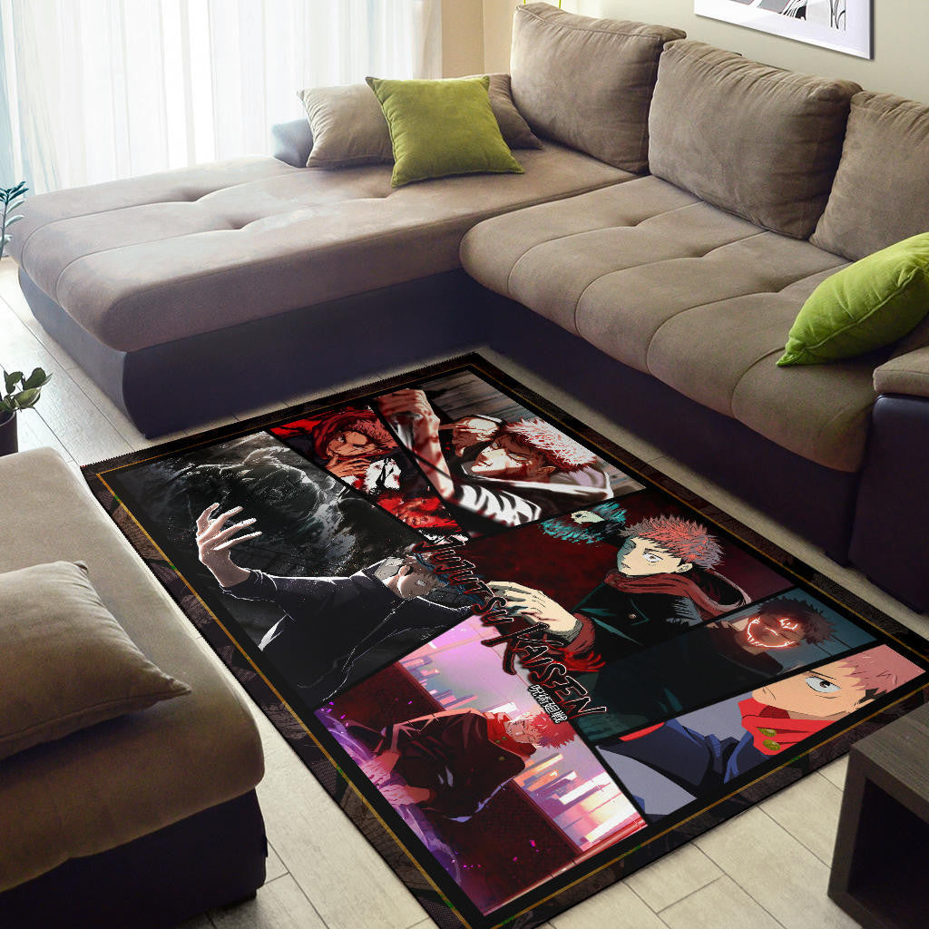 Itadori Yuji Jujutsu Kaisen Area Rug Anime Home Decor Custom For Fans NA052003