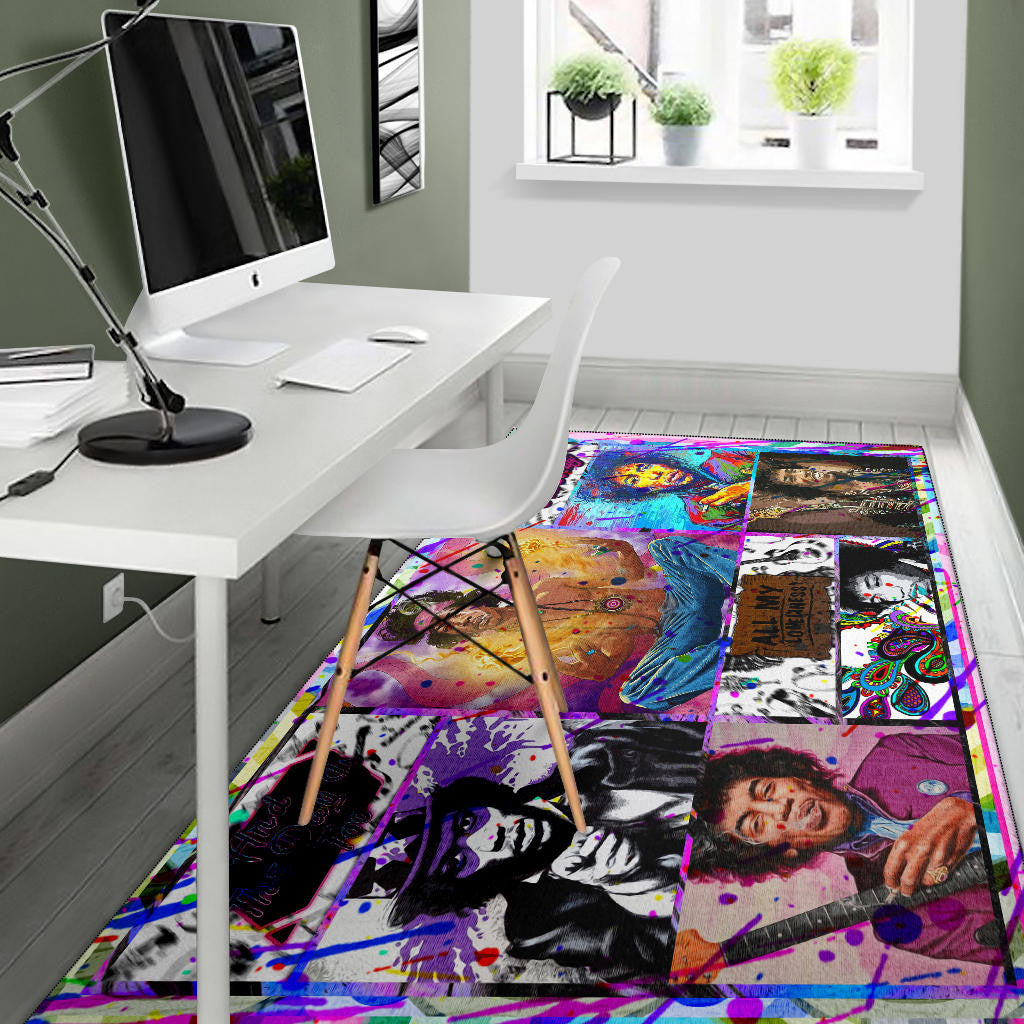 Jimi Hendrix Area Rug Singer Home Decor Custom For Fans NT050501