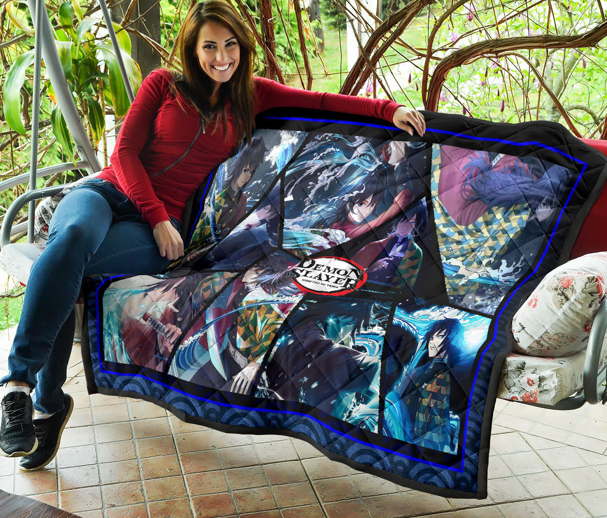 Giyu Tomioka Water Hashira Demon Slayer Area Rug Anime Home Decor Custom For Fans NA052007