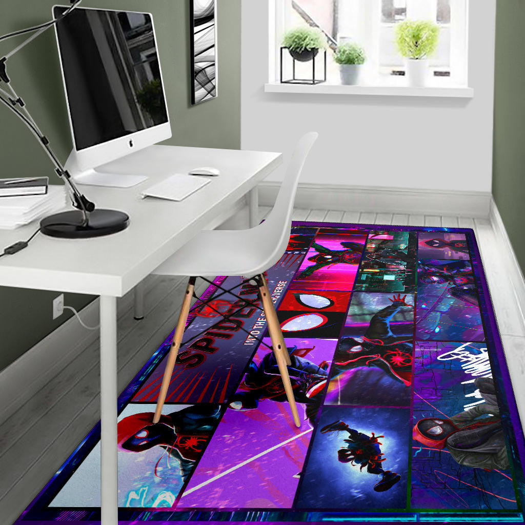 Spider Man Into Spiderverse Area Rug Movie Home Decor Custom For Fans NT050402