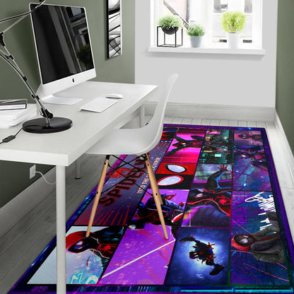 Spider Man Into Spiderverse Area Rug Movie Home Decor Custom For Fans NT050402
