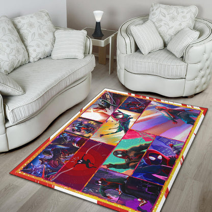 Spider Man Into Spiderverse Area Rug Movie Home Decor Custom For Fans NT050401