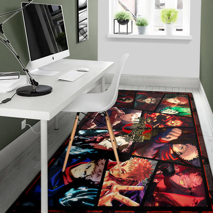 Itadori Yuji Jujutsu Kaisen Area Rug Anime Home Decor Custom For Fans NA052004