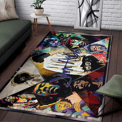 Jimi Hendrix Area Rug Singer Home Decor Custom For Fans NT050901