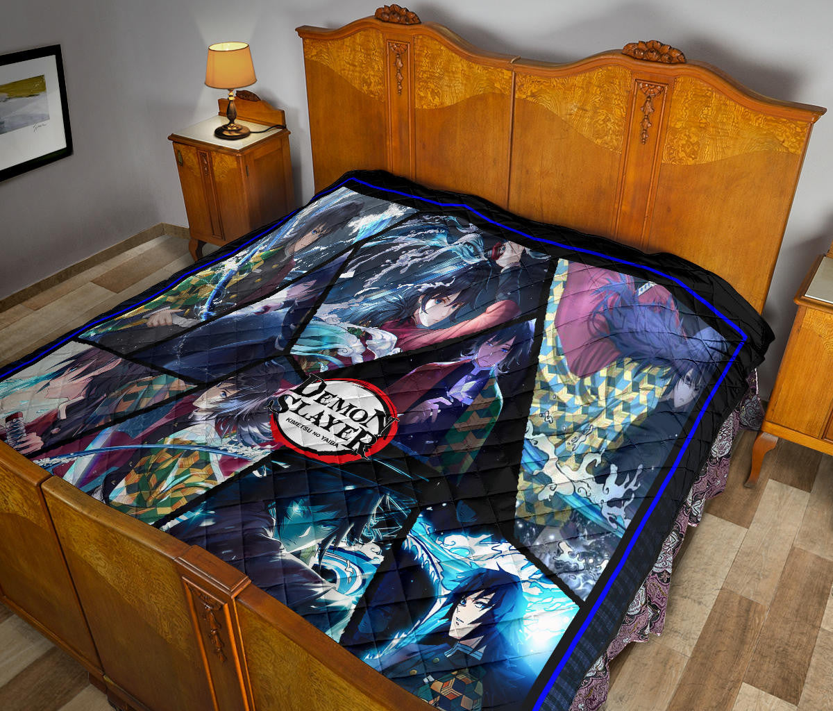 Giyu Tomioka Water Hashira Demon Slayer Area Rug Anime Home Decor Custom For Fans NA052007