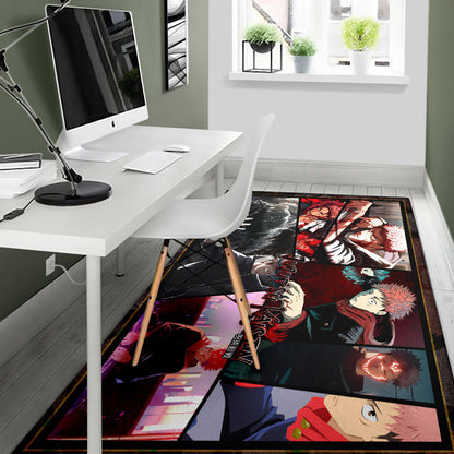 Itadori Yuji Jujutsu Kaisen Area Rug Anime Home Decor Custom For Fans NA052003