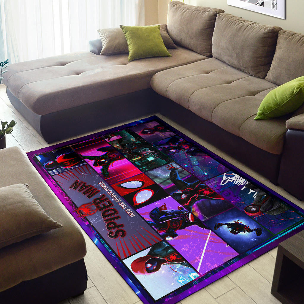 Spider Man Into Spiderverse Area Rug Movie Home Decor Custom For Fans NT050402