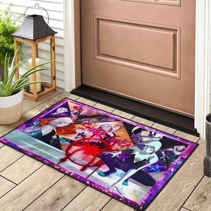 Spider Gwen Into The Spiderverse Door Mat Movie Home Decor Custom For Fans NT051002