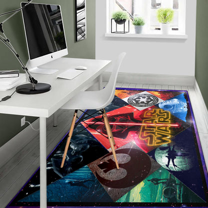 Darth Vader Landscapes Star Wars Area Rug Movie Home Decor Custom For Fans NT051103