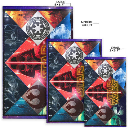 Darth Vader Landscapes Star Wars Area Rug Movie Home Decor Custom For Fans NT051103