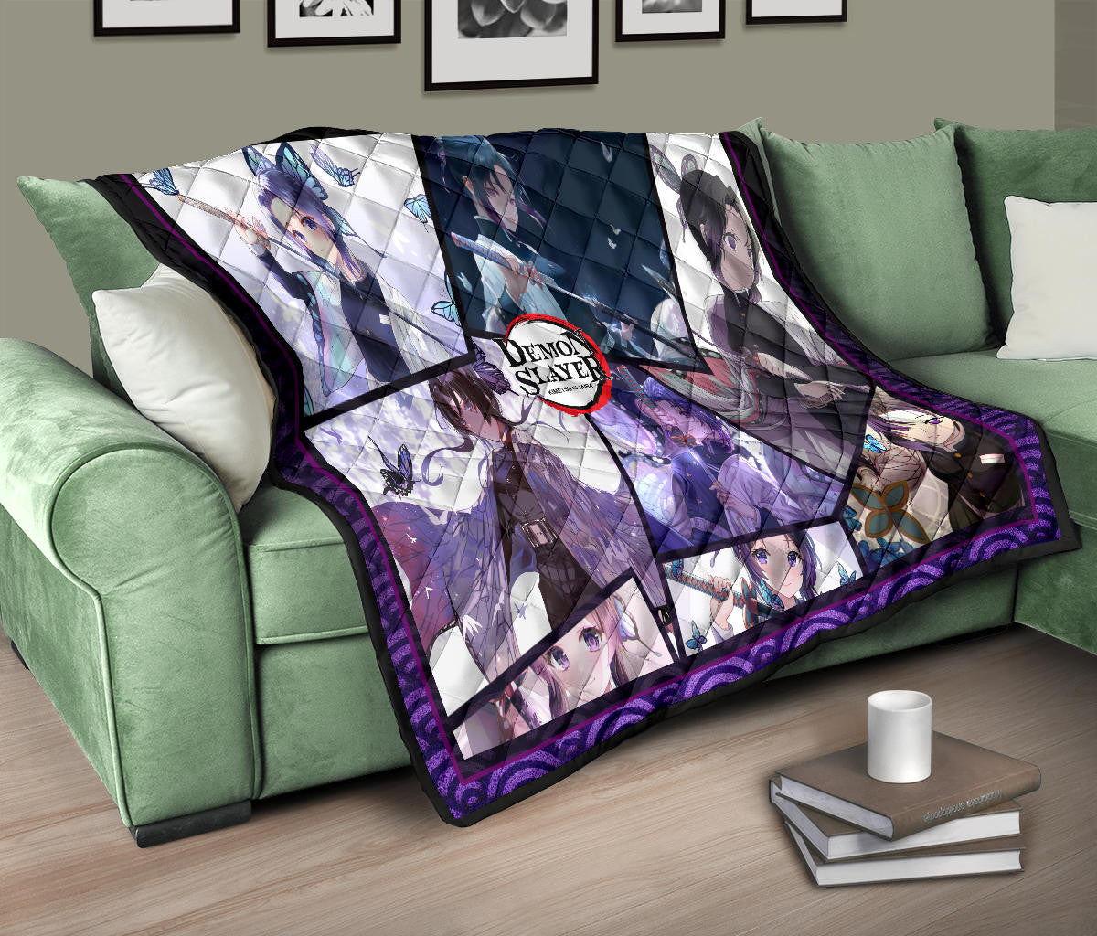 Shinobu Kocho Insect Hashira Demon Slayer Area Rug Anime Home Decor Custom For Fans NA052008