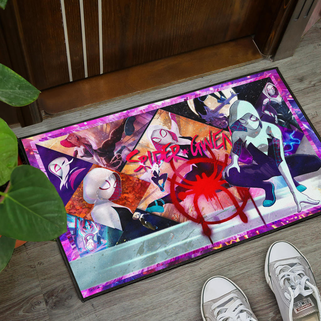 Spider Gwen Into The Spiderverse Door Mat Movie Home Decor Custom For Fans NT051002