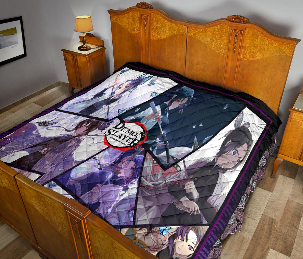 Shinobu Kocho Insect Hashira Demon Slayer Area Rug Anime Home Decor Custom For Fans NA052008