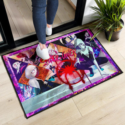 Spider Gwen Into The Spiderverse Door Mat Movie Home Decor Custom For Fans NT051002