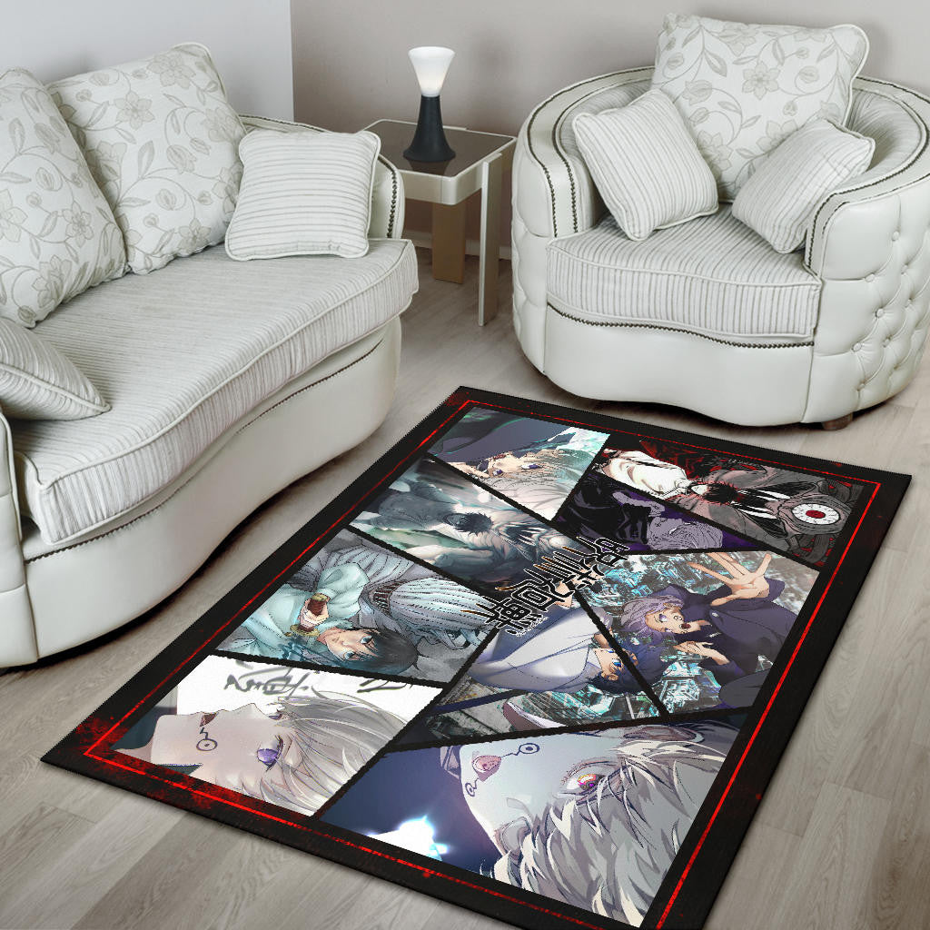 Toge Inumaki And Junpei Yoshino Jujutsu Kaisen Area Rug Anime Home Decor Custom For Fans NA052503