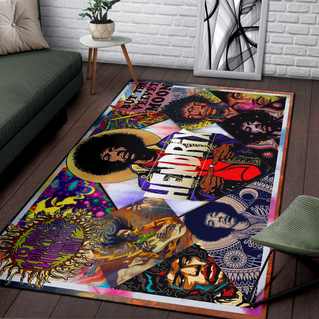 Jimi Hendrix Area Rug Singer Home Decor Custom For Fans NT050902