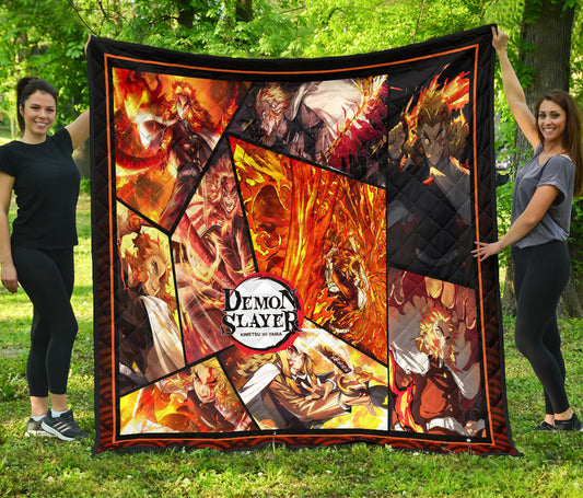 Kyojuro Rengoku Flame Hashira Demon Slayer Area Rug Anime Home Decor Custom For Fans NA052002