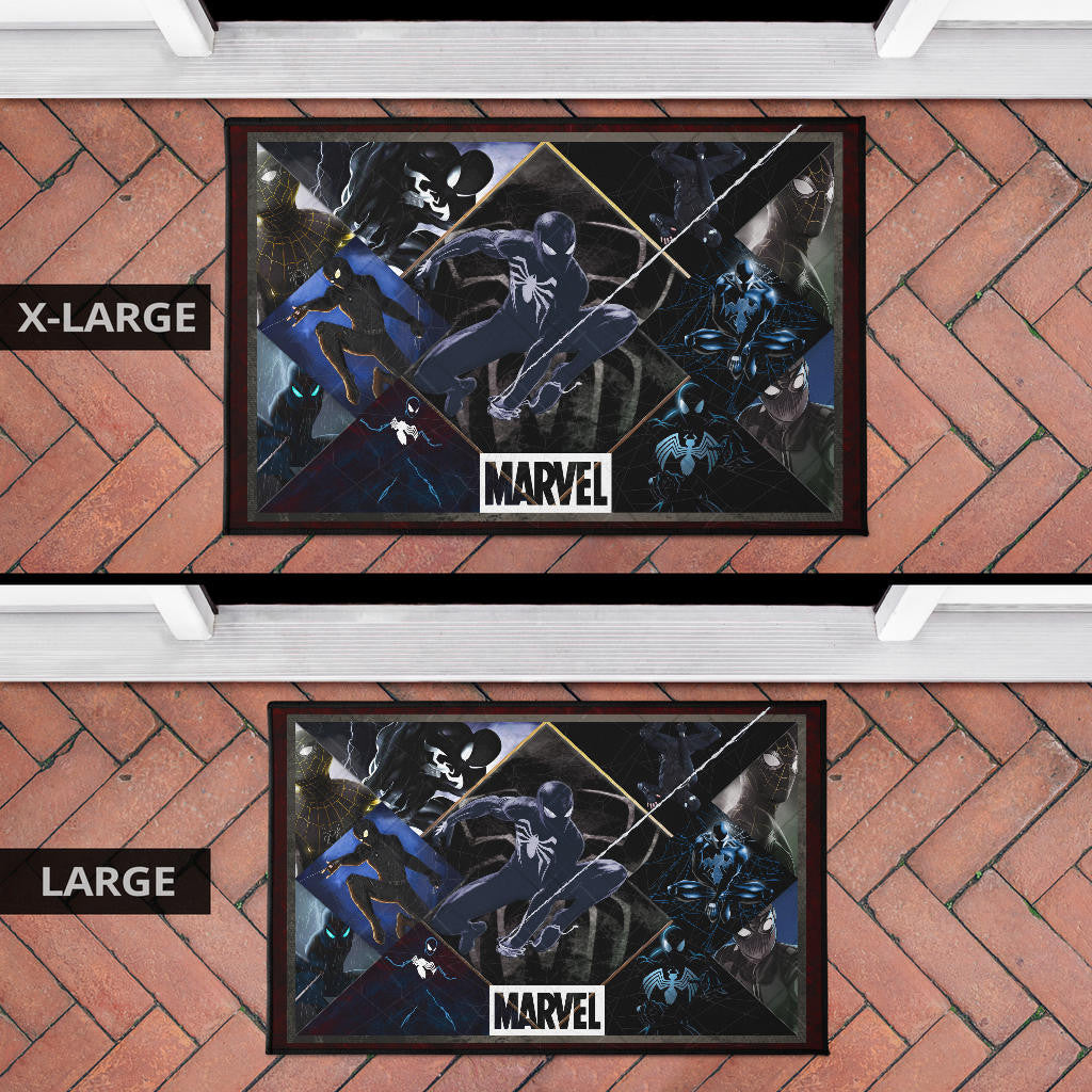 Black Spider Man Door Mat Movie Home Decor Custom For Fans NT051101