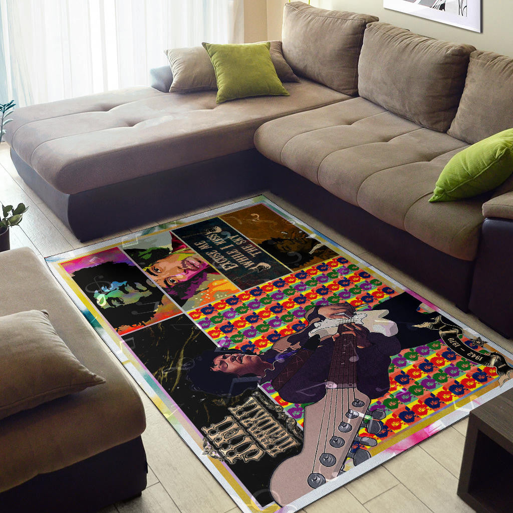 Jimi Hendrix Area Rug Singer Home Decor Custom For Fans NT050601