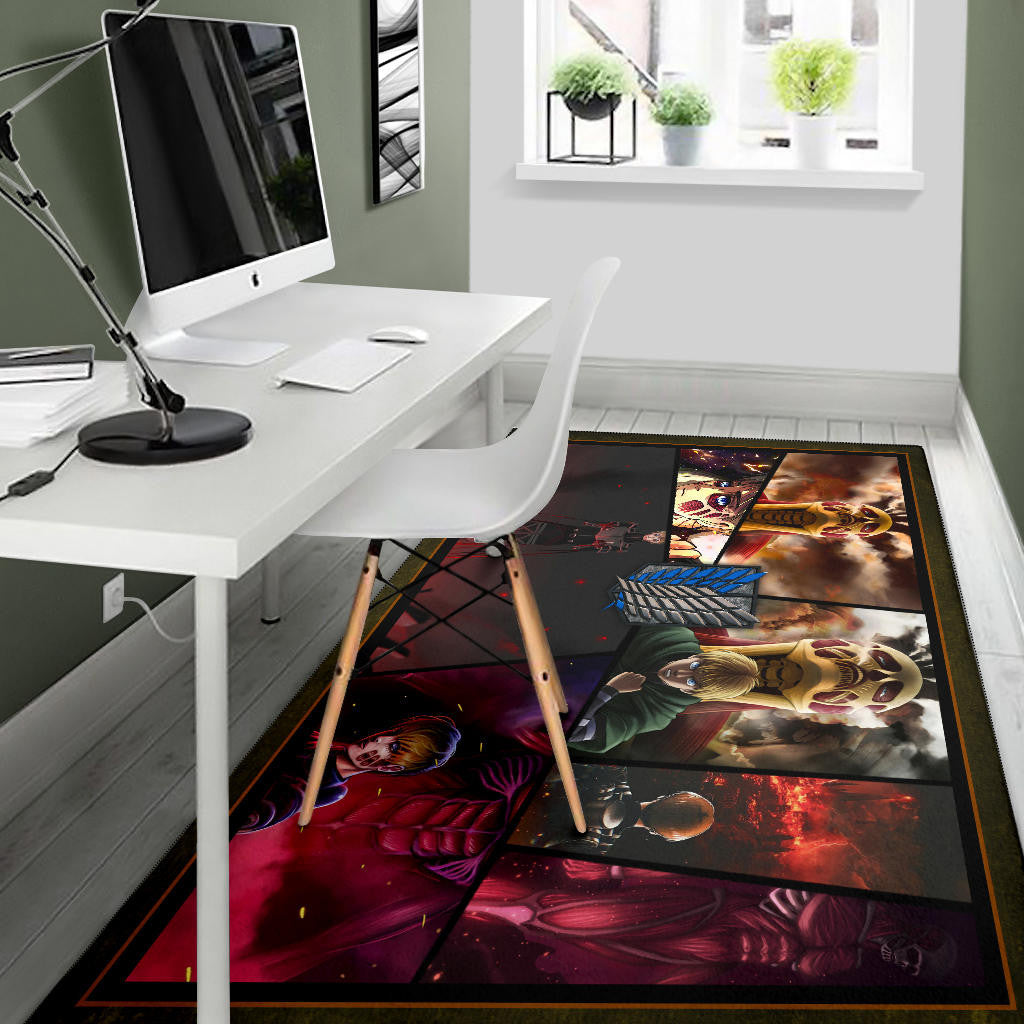 Armin Arlert Attack On Titan Area Rug Anime Home Decor Custom For Fans NT052603