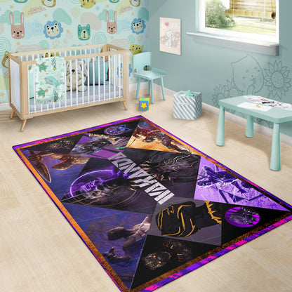 King T'Challa Black Panther Area Rug Movie Home Decor Custom For Fans NT052302