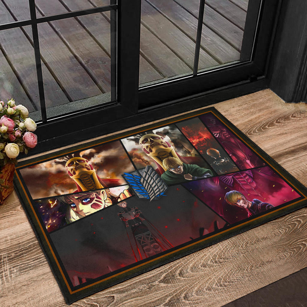Armin Arlert Attack On Titan Door Mat Anime Home Decor Custom For Fans NT052603