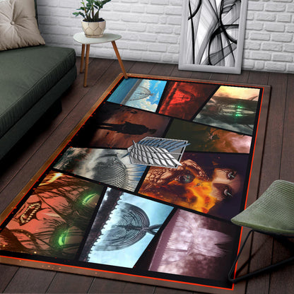 Eren Yeager Attack On Titan Area Rug Anime Home Decor Custom For Fans NT052701