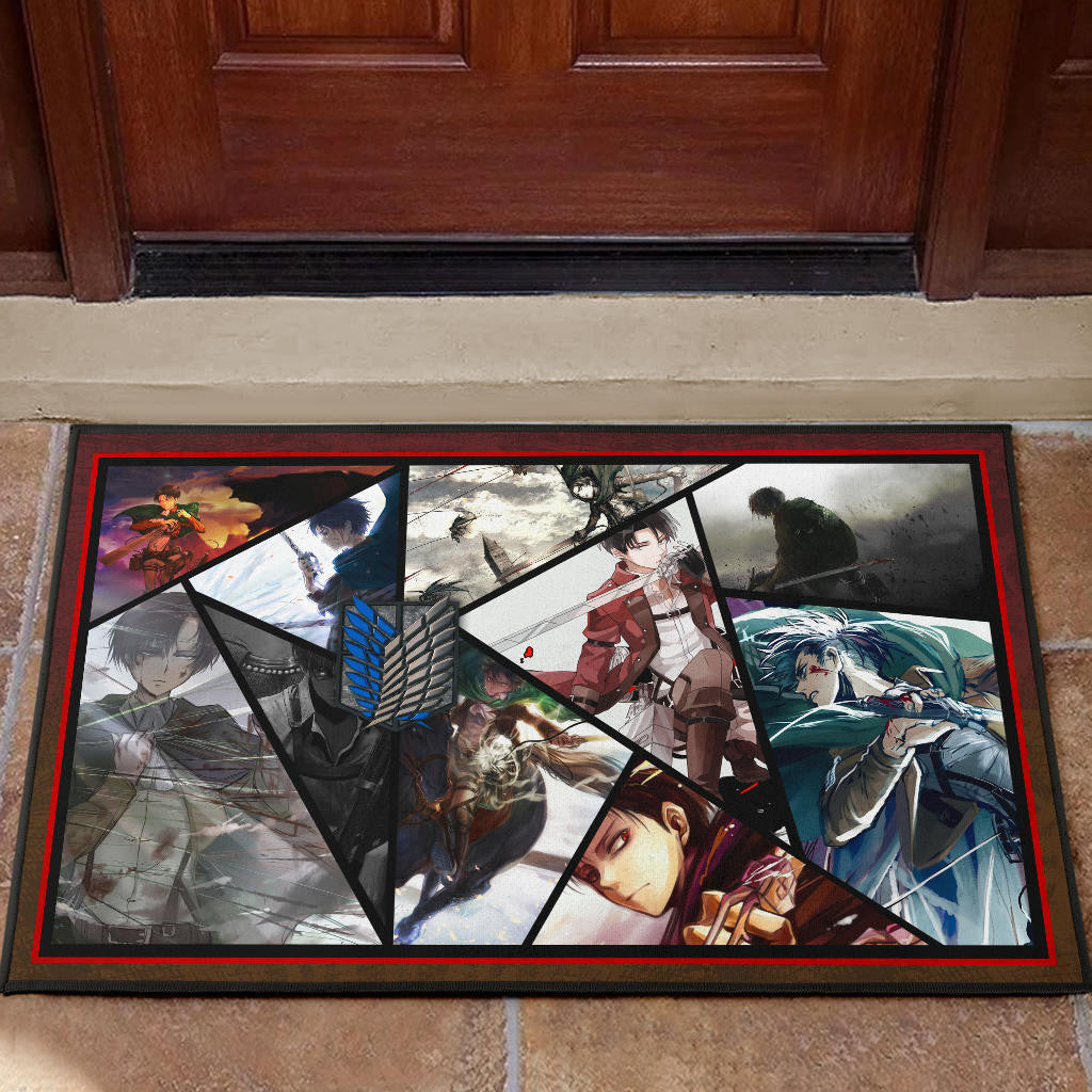 Levi Ackerman Attack On Titan Door Mat Anime Home Decor Custom For Fans NT052702