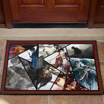 Levi Ackerman Attack On Titan Door Mat Anime Home Decor Custom For Fans NT052702