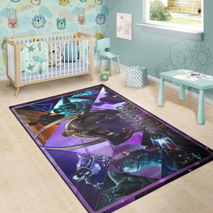 King T'Challa Black Panther Area Rug Movie Home Decor Custom For Fans NT051703