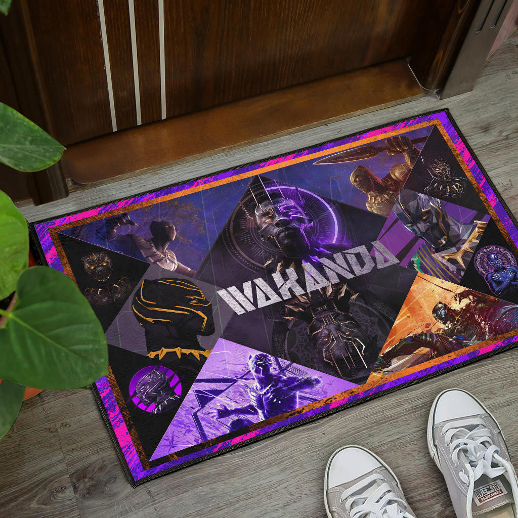 King T'Challa Black Panther Door Mat Movie Home Decor Custom For Fans NT052302