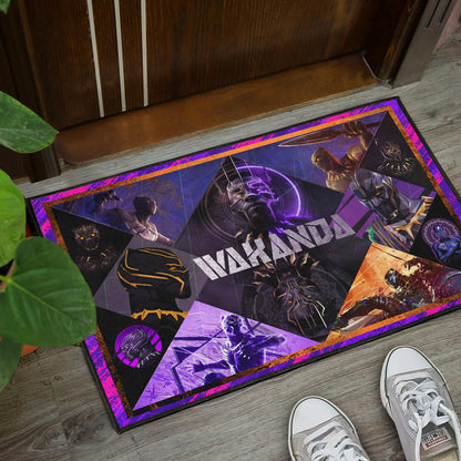 King T'Challa Black Panther Door Mat Movie Home Decor Custom For Fans NT052302