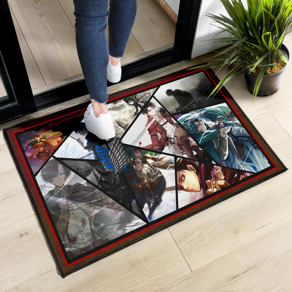 Levi Ackerman Attack On Titan Door Mat Anime Home Decor Custom For Fans NT052702