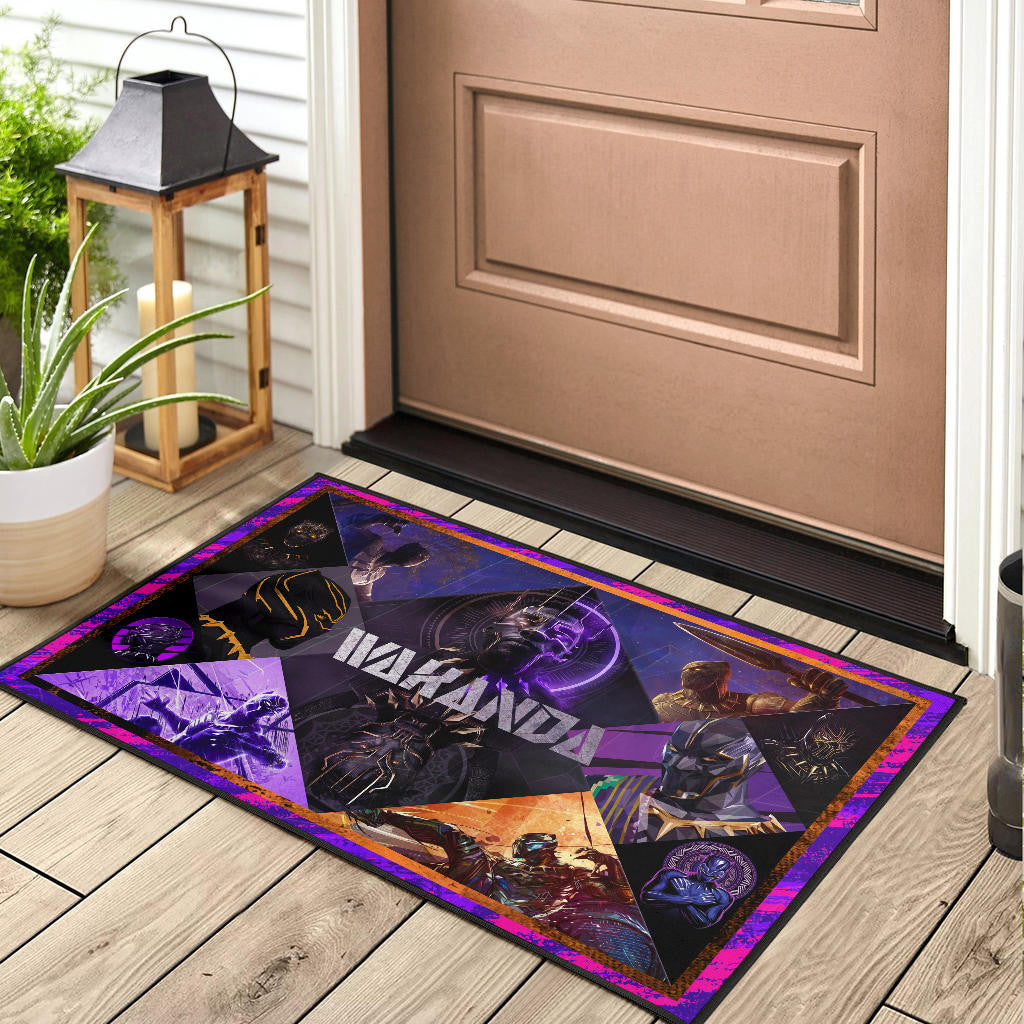 King T'Challa Black Panther Door Mat Movie Home Decor Custom For Fans NT052302