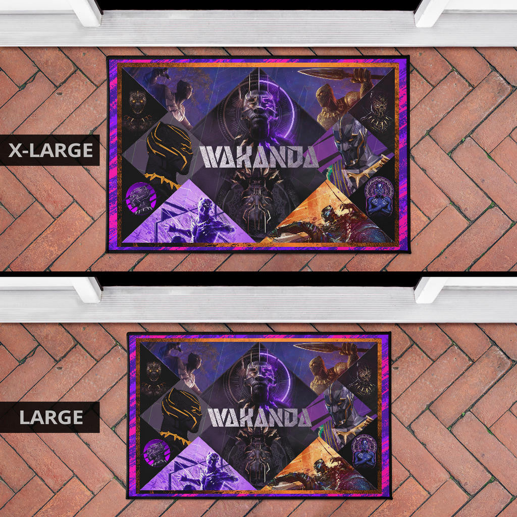 King T'Challa Black Panther Door Mat Movie Home Decor Custom For Fans NT052302