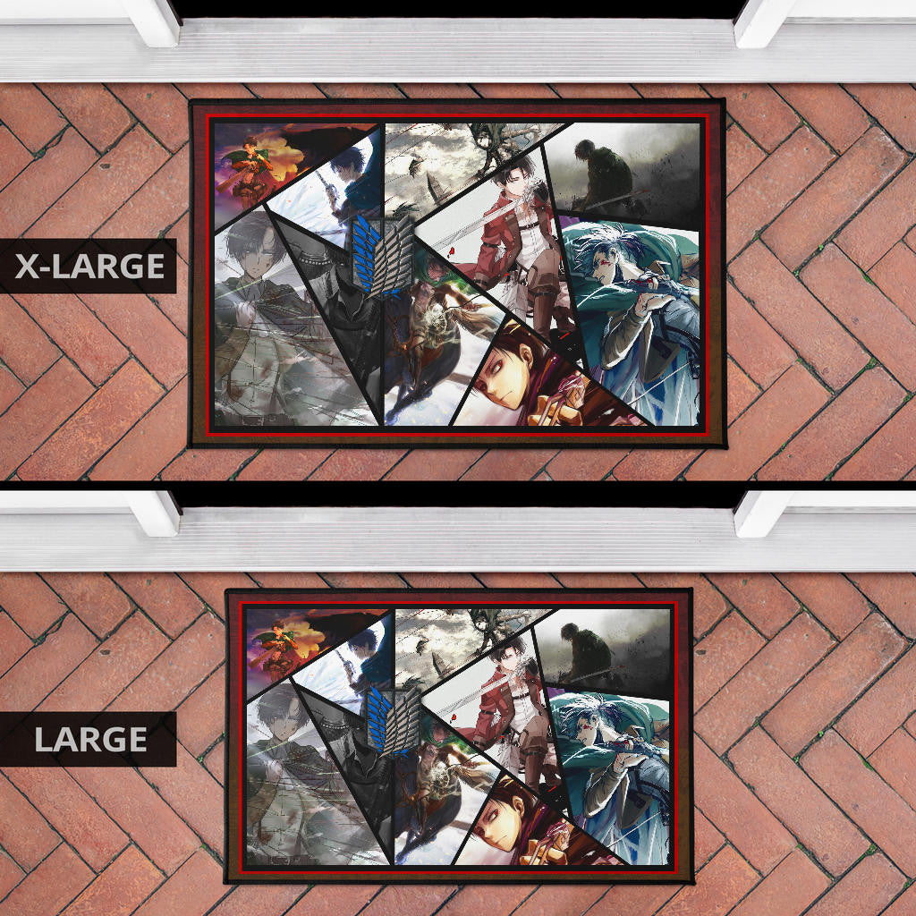 Levi Ackerman Attack On Titan Door Mat Anime Home Decor Custom For Fans NT052702