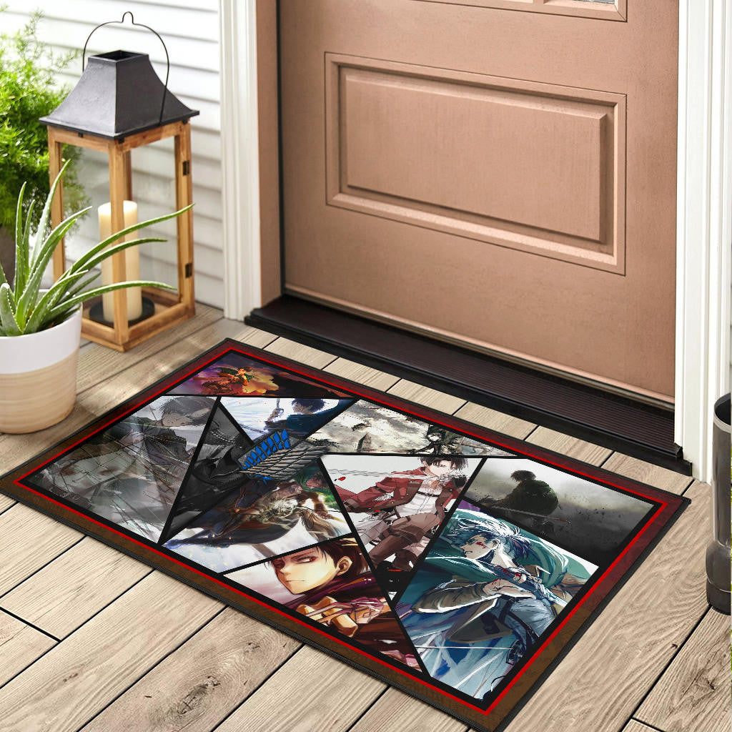 Levi Ackerman Attack On Titan Door Mat Anime Home Decor Custom For Fans NT052702