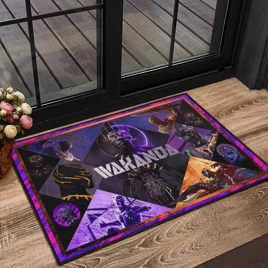 King T'Challa Black Panther Door Mat Movie Home Decor Custom For Fans NT052302