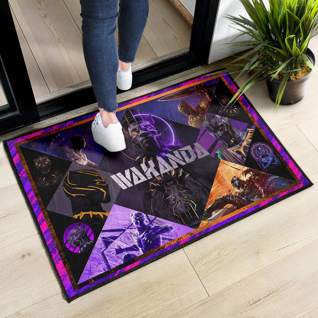 King T'Challa Black Panther Door Mat Movie Home Decor Custom For Fans NT052302