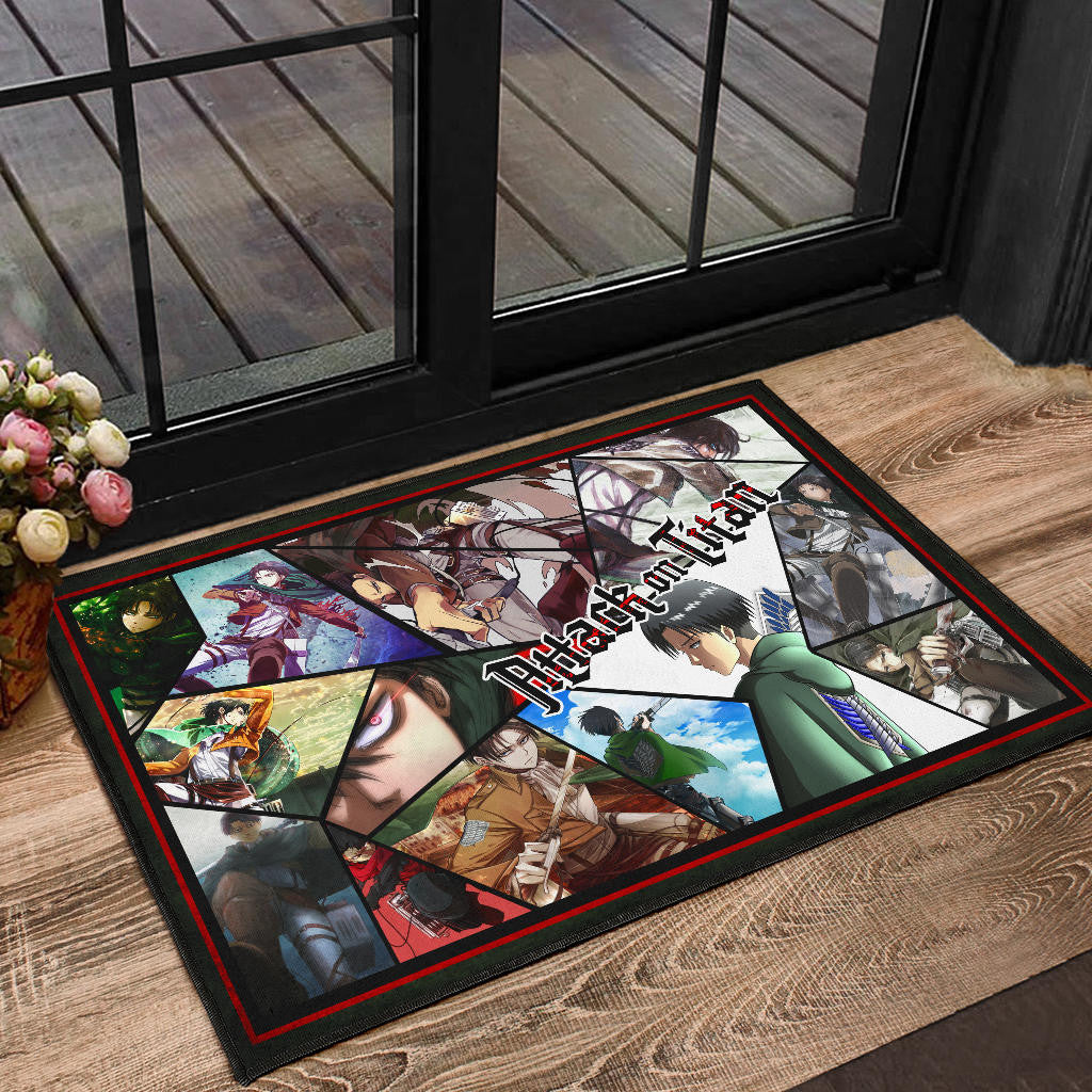 Levi Ackerman Attack On Titan Door Mat Singer Home Decor Custom For Fans NT052604