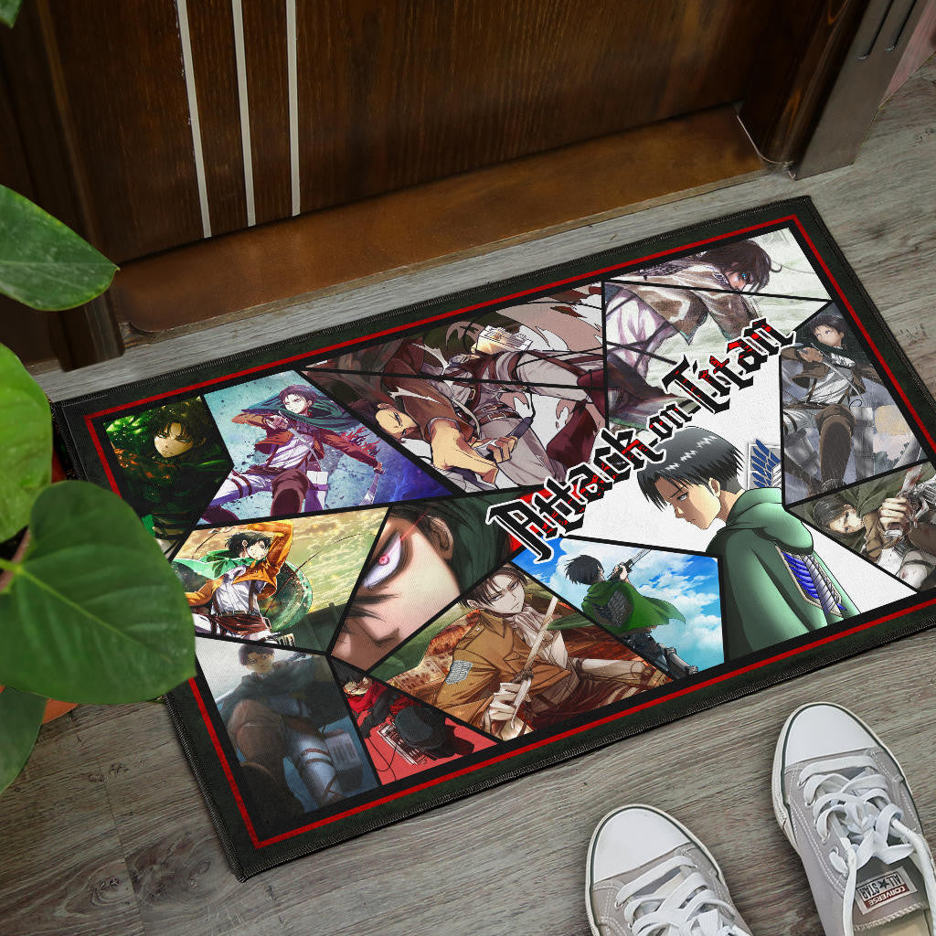 Levi Ackerman Attack On Titan Door Mat Singer Home Decor Custom For Fans NT052604