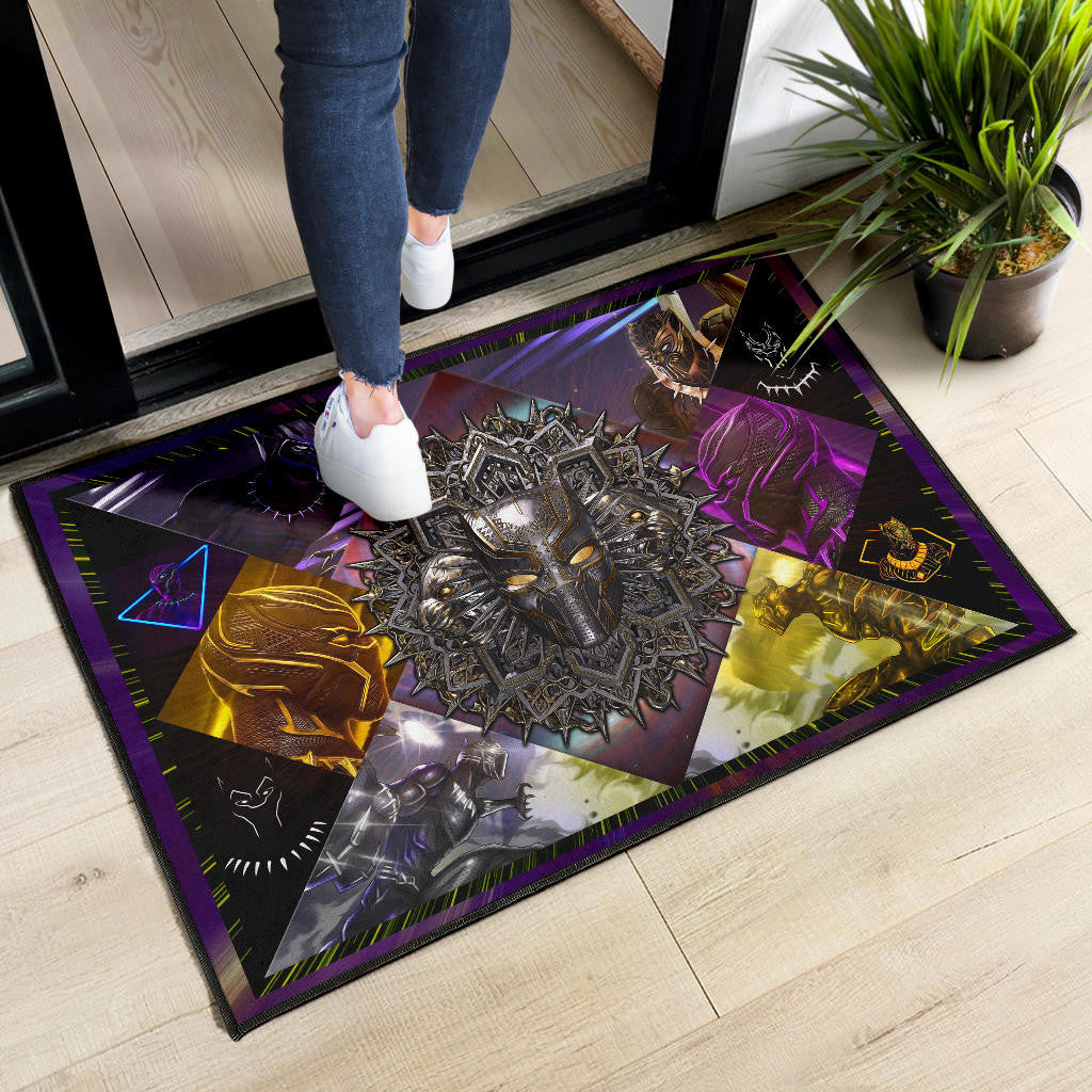 King T'Challa Black Panther Door Mat Movie Home Decor Custom For Fans NT052001