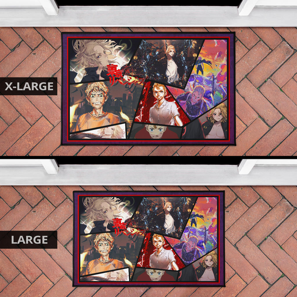 Manjiro Sano Mikey And Takemichi Hanagaki Tokyo Revengers Door Mat Anime Home Decor Custom For Fans NA060904