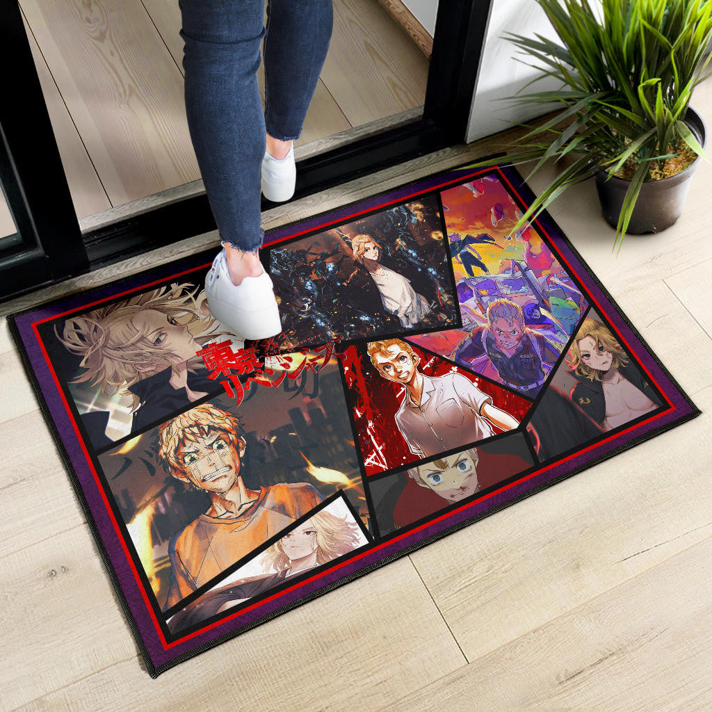 Manjiro Sano Mikey And Takemichi Hanagaki Tokyo Revengers Door Mat Anime Home Decor Custom For Fans NA060904