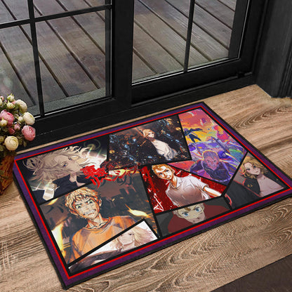 Manjiro Sano Mikey And Takemichi Hanagaki Tokyo Revengers Door Mat Anime Home Decor Custom For Fans NA060904