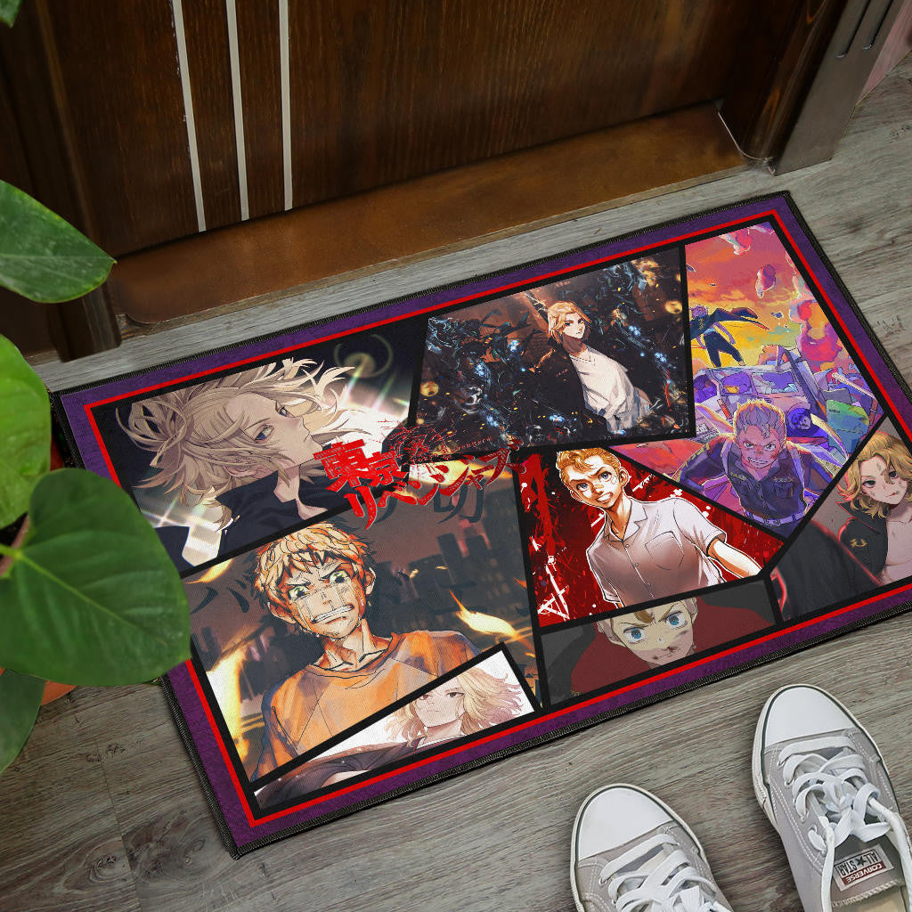 Manjiro Sano Mikey And Takemichi Hanagaki Tokyo Revengers Door Mat Anime Home Decor Custom For Fans NA060904